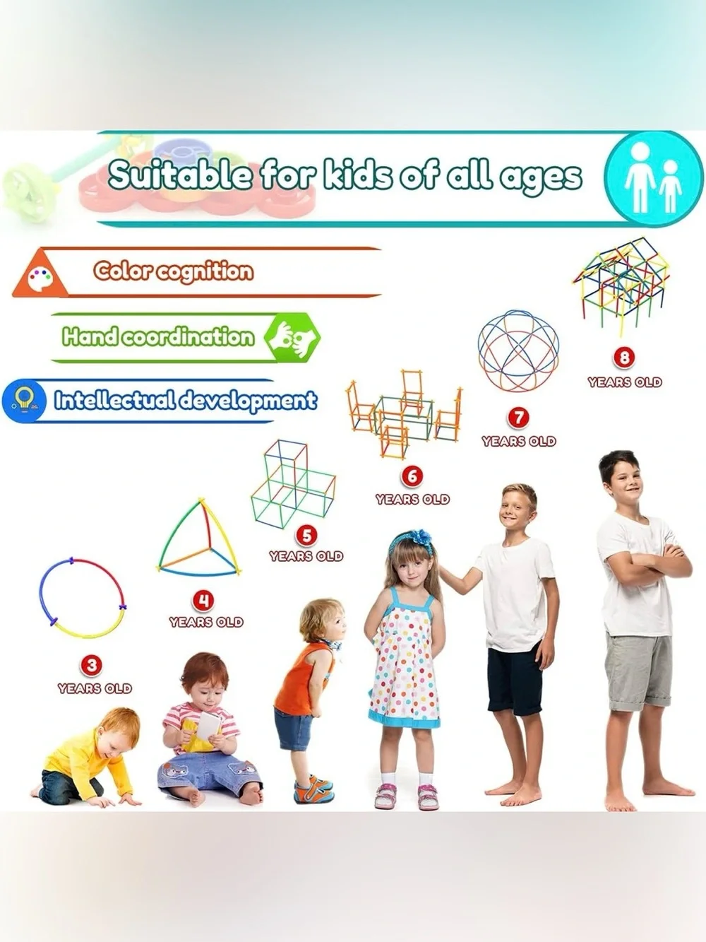 Ggilbro Straw Constructor Stem Building Toys 600pcs